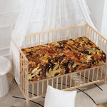 Fall Leaves Hunting Camouflage Print Baby Crib Sheet