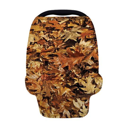 Fall Leaves Hunting Camouflage Print Baby Seat Cover