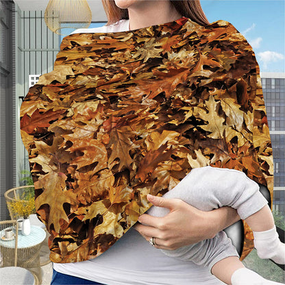 Fall Leaves Hunting Camouflage Print Baby Seat Cover