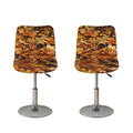 Fall Leaves Hunting Camouflage Print Bar Stool Covers