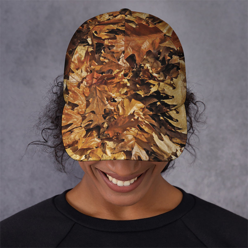 Fall Leaves Hunting Camouflage Print Baseball Cap