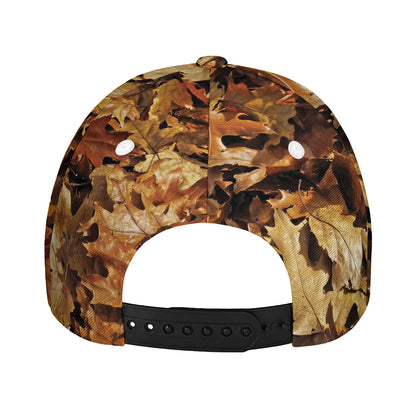 Fall Leaves Hunting Camouflage Print Baseball Cap