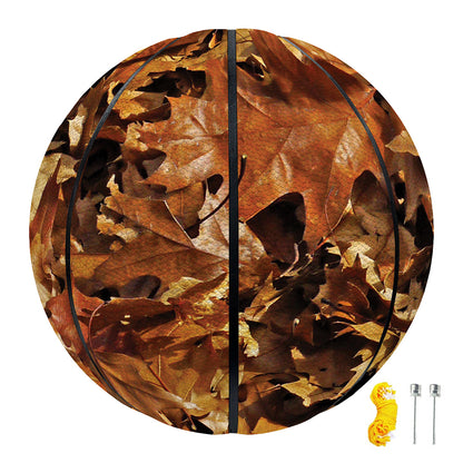 Fall Leaves Hunting Camouflage Print Basketball