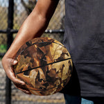 Fall Leaves Hunting Camouflage Print Basketball