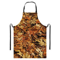 Fall Leaves Hunting Camouflage Print Bib Apron With Pocket