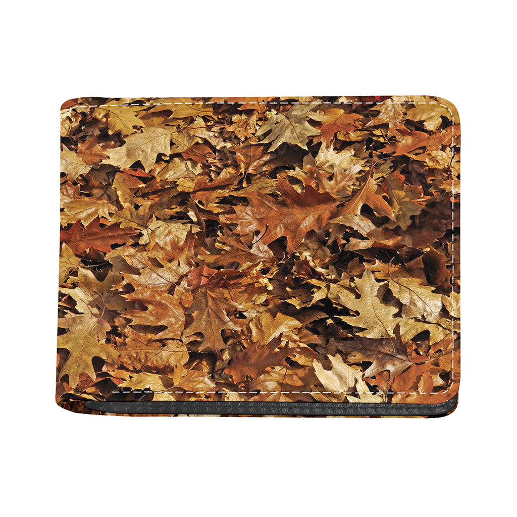 Fall Leaves Hunting Camouflage Print Bifold Wallet