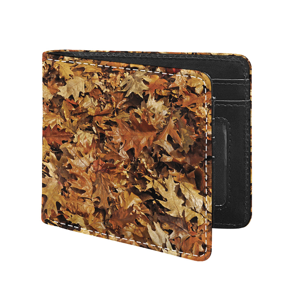 Fall Leaves Hunting Camouflage Print Bifold Wallet