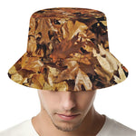 Fall Leaves Hunting Camouflage Print Bucket Hat