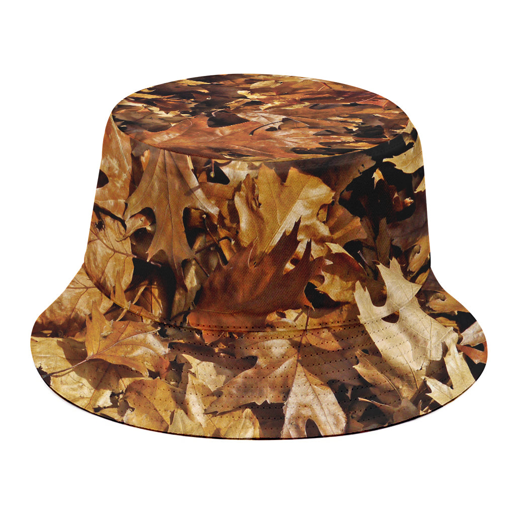 Fall Leaves Hunting Camouflage Print Bucket Hat