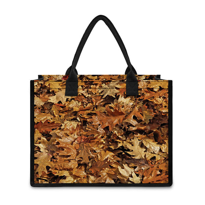 Fall Leaves Hunting Camouflage Print Canvas Tote Bag