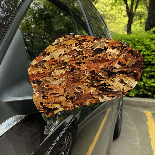 Fall Leaves Hunting Camouflage Print Car Side Mirror Covers