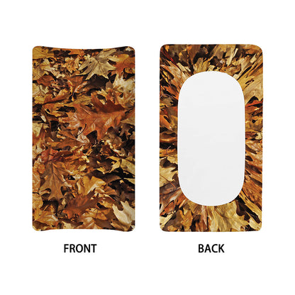 Fall Leaves Hunting Camouflage Print Changing Pad Cover