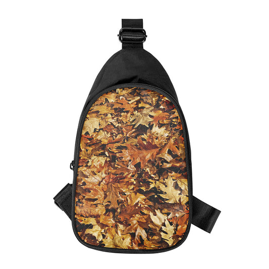 Fall Leaves Hunting Camouflage Print Chest Bag