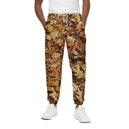 Fall Leaves Hunting Camouflage Print Cotton Pants