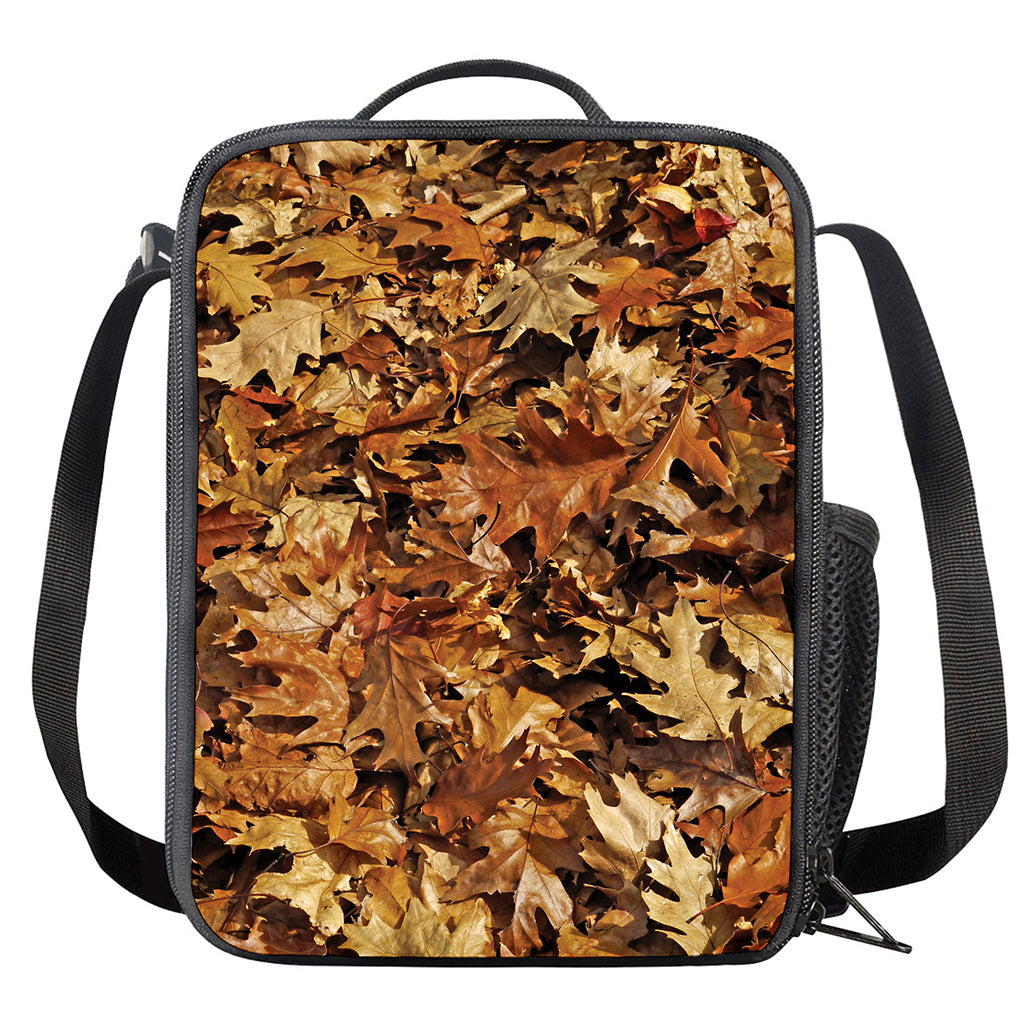 Fall Leaves Hunting Camouflage Print Crossbody Lunch Bag