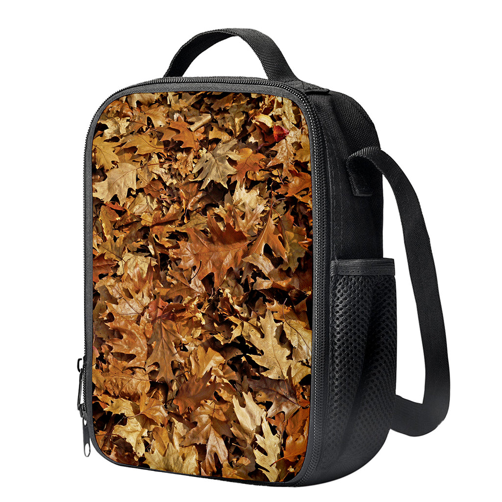Fall Leaves Hunting Camouflage Print Crossbody Lunch Bag