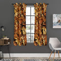 Fall Leaves Hunting Camouflage Print Grommet Curtain Panels