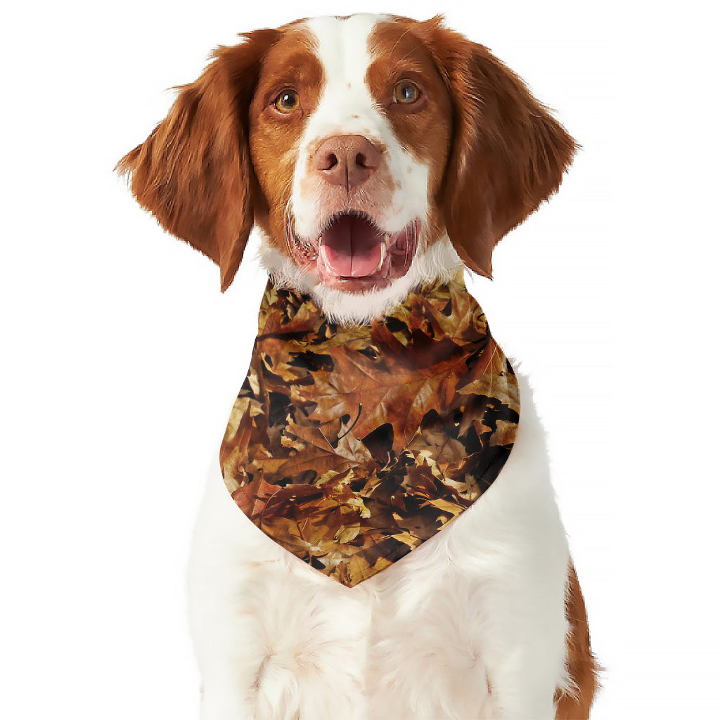 Fall Leaves Hunting Camouflage Print Dog Bandana