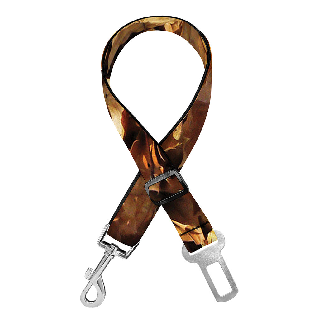Fall Leaves Hunting Camouflage Print Dog Seat Belt