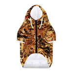 Fall Leaves Hunting Camouflage Print Dog Zip Up Hoodie