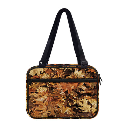 Fall Leaves Hunting Camouflage Print Double Strap Bible Bag