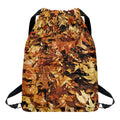 Fall Leaves Hunting Camouflage Print Drawstring Backpack