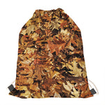 Fall Leaves Hunting Camouflage Print Drawstring Bag