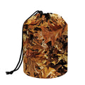 Fall Leaves Hunting Camouflage Print Drawstring Makeup Bag