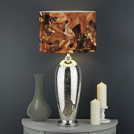 Fall Leaves Hunting Camouflage Print Drum Lamp Shade