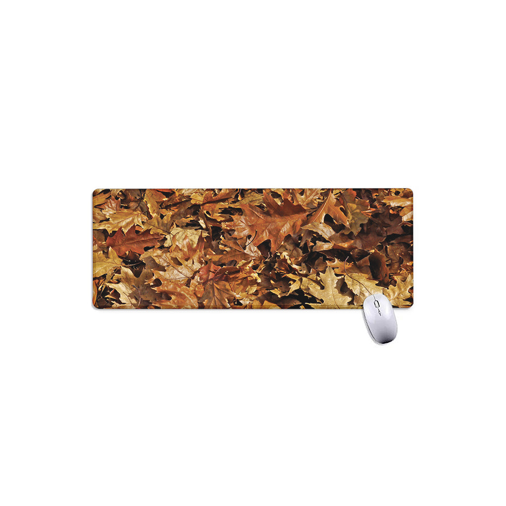 Fall Leaves Hunting Camouflage Print Extended Mouse Pad