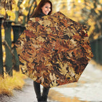 Fall Leaves Hunting Camouflage Print Foldable Umbrella