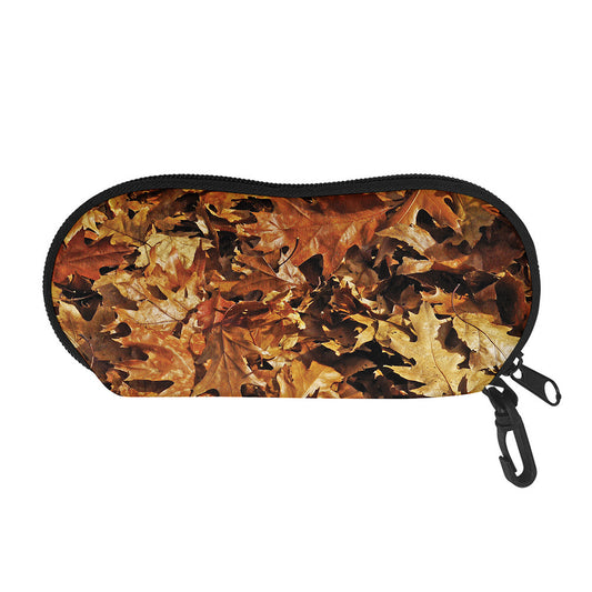 Fall Leaves Hunting Camouflage Print Glasses Case
