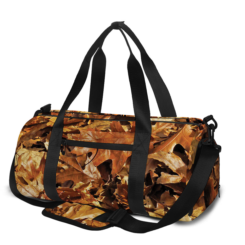 Fall Leaves Hunting Camouflage Print Gym Bag