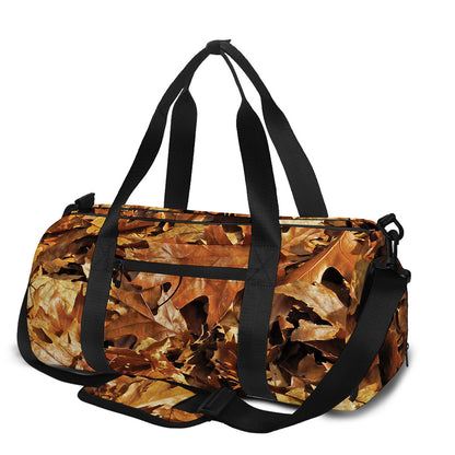 Fall Leaves Hunting Camouflage Print Gym Bag