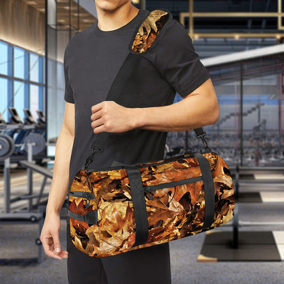 Fall Leaves Hunting Camouflage Print Gym Bag