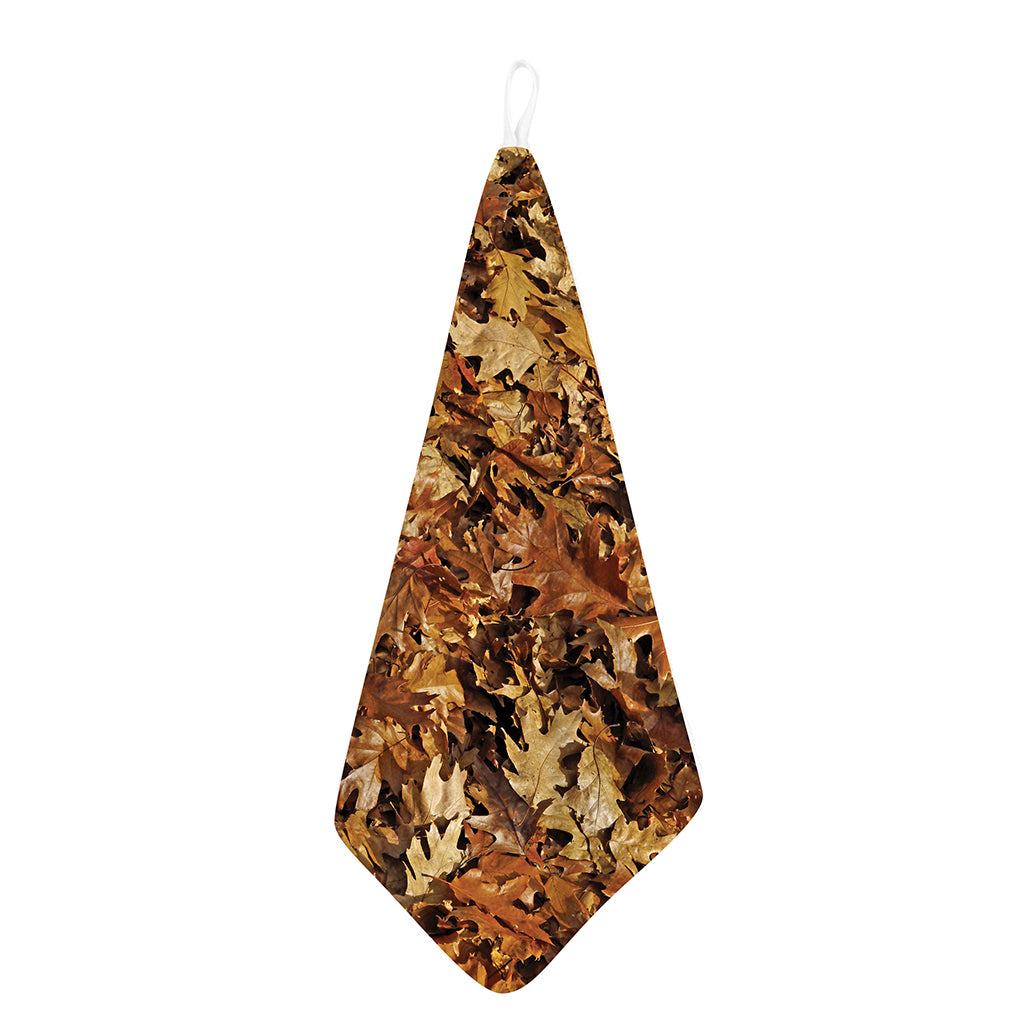 Fall Leaves Hunting Camouflage Print Hand Towel