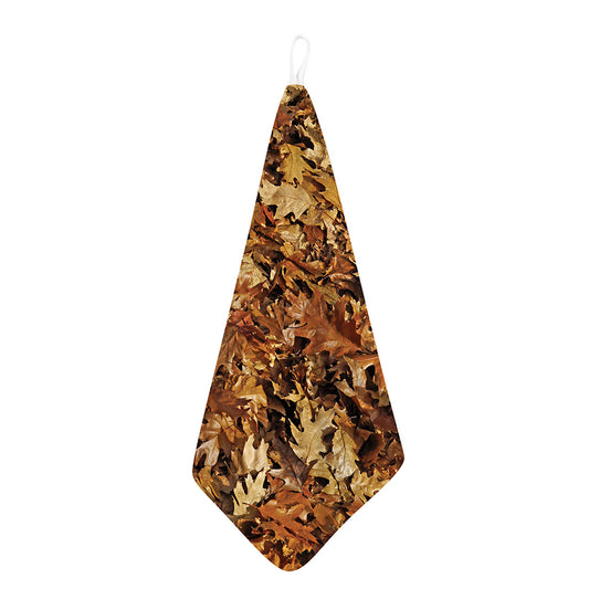 Fall Leaves Hunting Camouflage Print Hand Towel