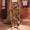 Fall Leaves Hunting Camouflage Print Harem Pants