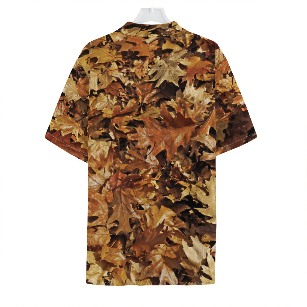 Fall Leaves Hunting Camouflage Print Hawaiian Shirt