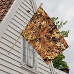Fall Leaves Hunting Camouflage Print House Flag