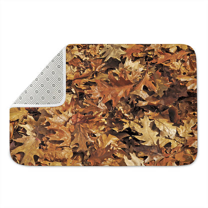 Fall Leaves Hunting Camouflage Print Indoor Door Mat