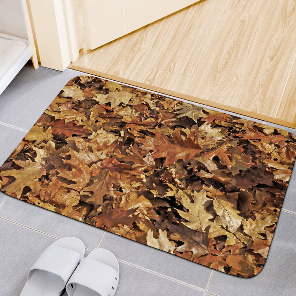 Fall Leaves Hunting Camouflage Print Indoor Door Mat