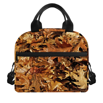 Fall Leaves Hunting Camouflage Print Insulated Lunch Bag