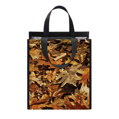 Fall Leaves Hunting Camouflage Print Insulated Lunch Tote