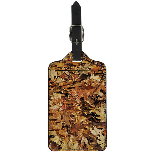 Fall Leaves Hunting Camouflage Print Luggage Tag