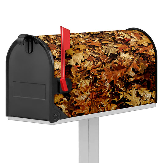 Fall Leaves Hunting Camouflage Print Mailbox Cover