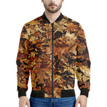 Fall Leaves Hunting Camouflage Print Men's Bomber Jacket