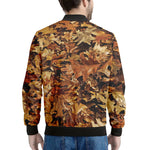 Fall Leaves Hunting Camouflage Print Men's Bomber Jacket