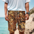 Fall Leaves Hunting Camouflage Print Men's Cargo Shorts