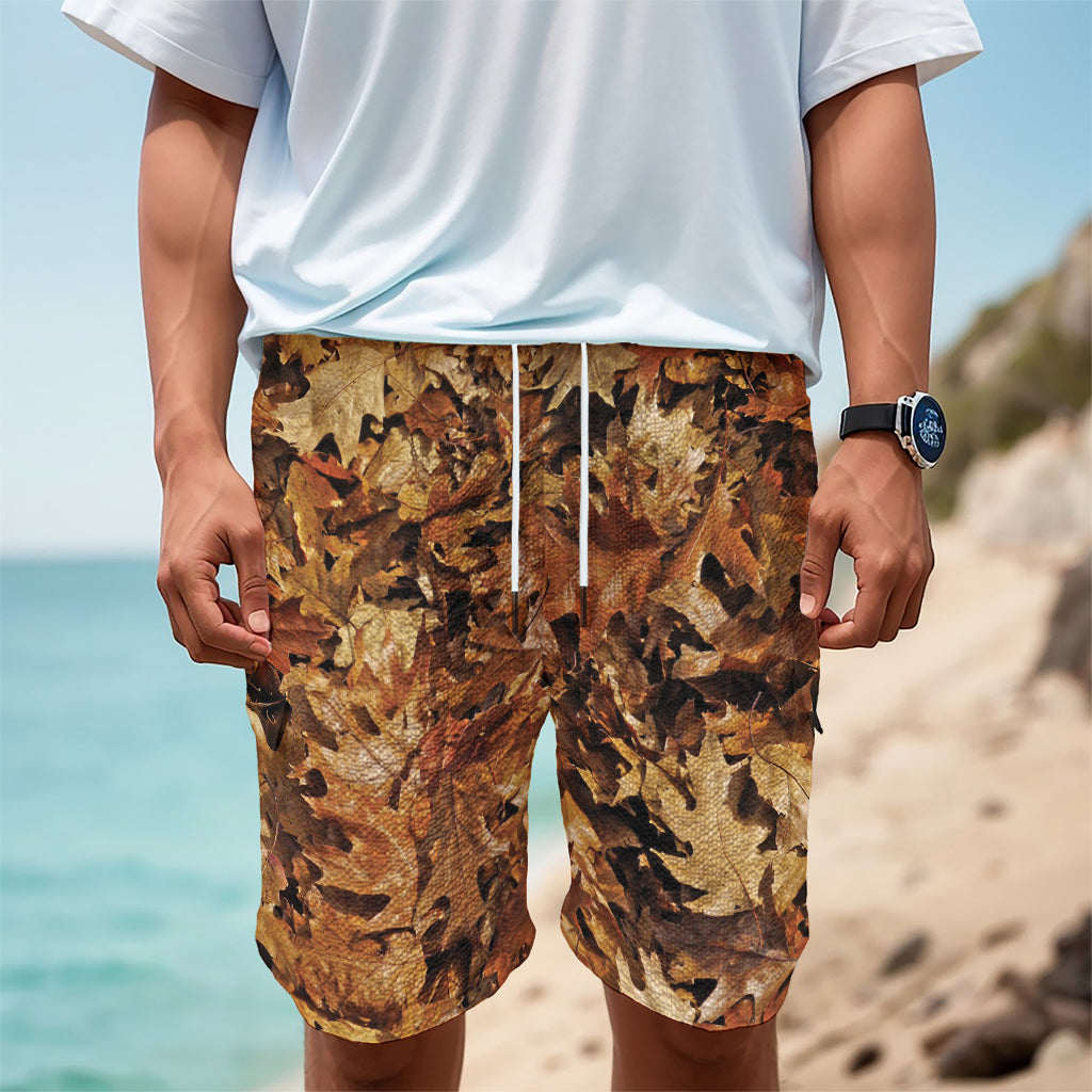 Fall Leaves Hunting Camouflage Print Men's Cargo Shorts